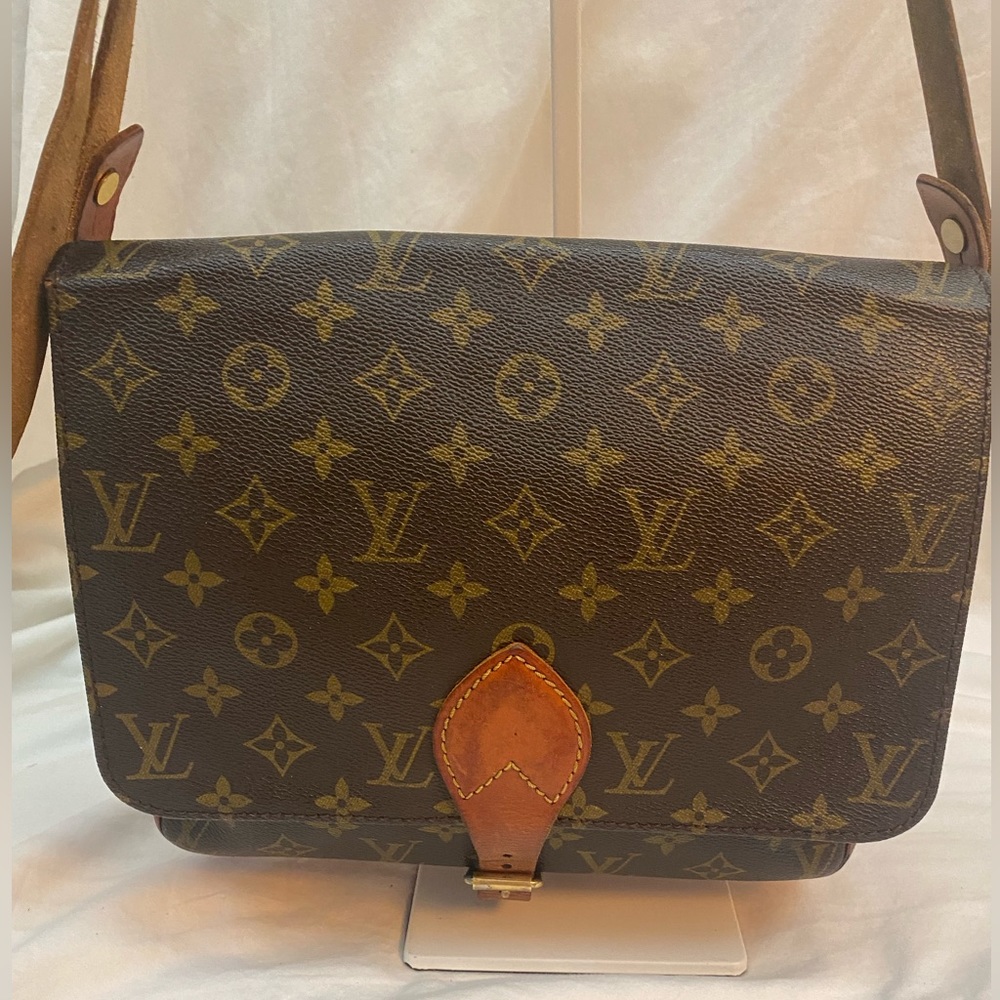Louis Vuitton Cartouchiere Monogram Vintage Canvas & Vachetta Leather Cr…